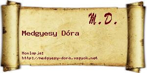 Medgyesy Dóra névjegykártya